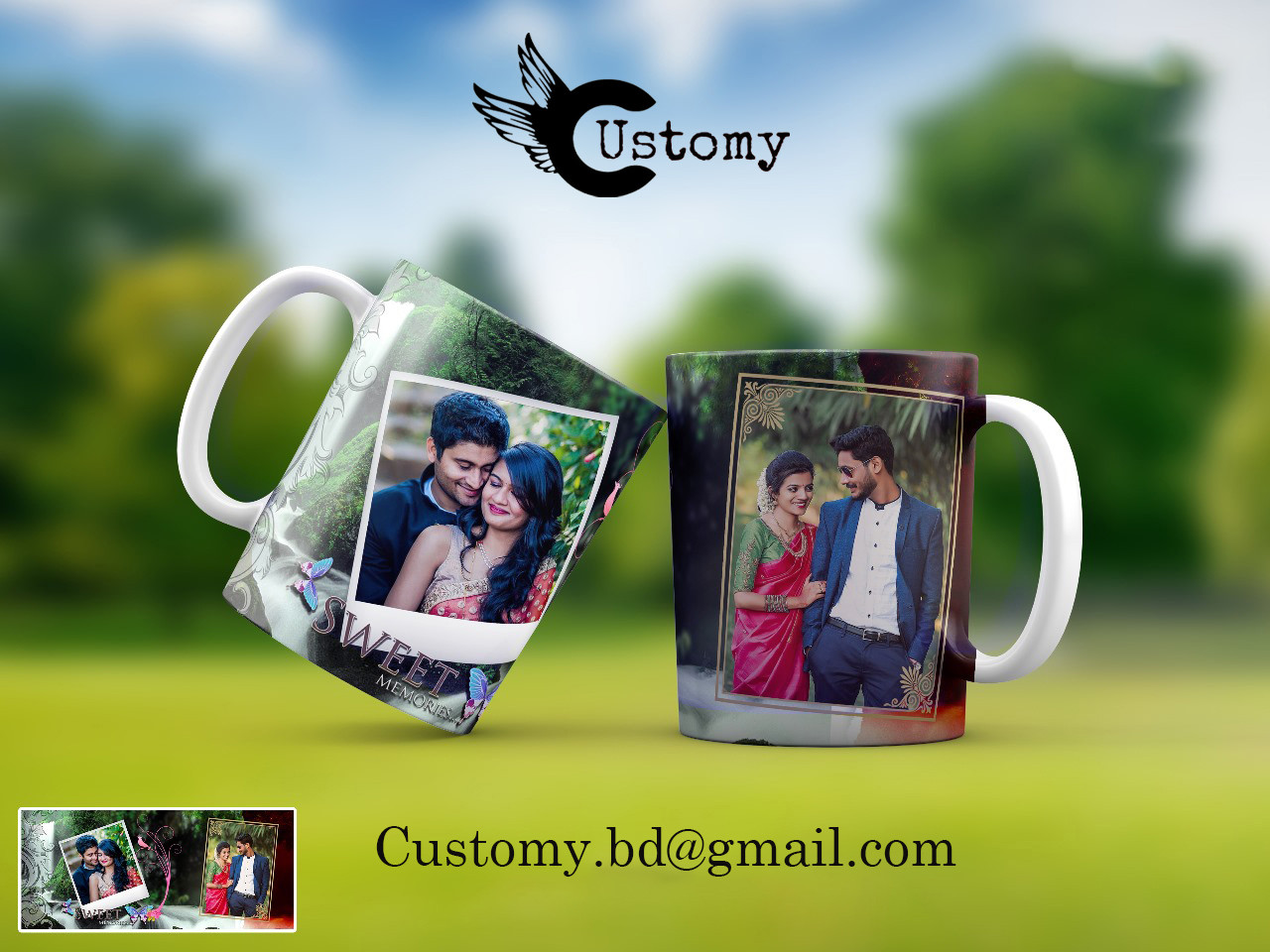 Customize Ceramic mug with your name, logo & image