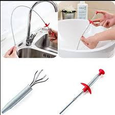Sink Drain Dredge Pipeline Stick Hook Chain Kitchen Bathroom Hair Cleaning Tool Spring dredging